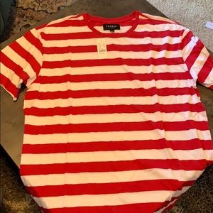 Red and White PacSun Stripped Tshirt
